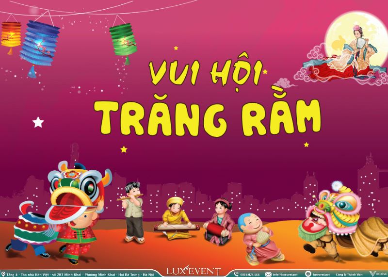 Mẫu banner trung thu hoạt hình