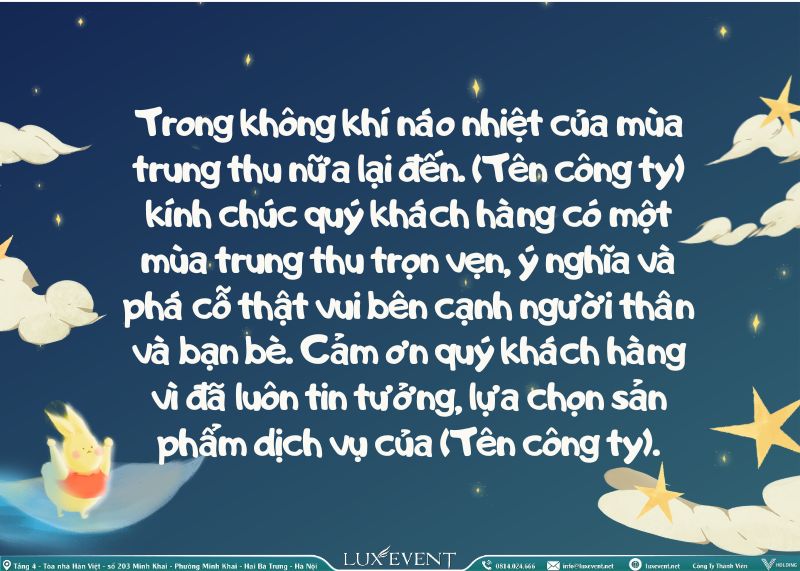 Lời chúc Trung Thu cho khách hàng