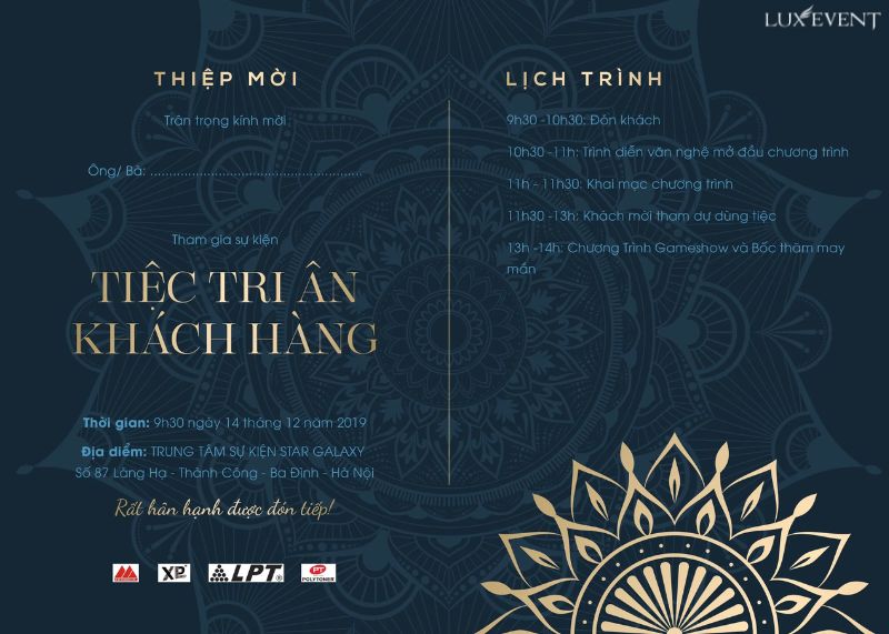 mẫu thiệp phong cách sang trọng