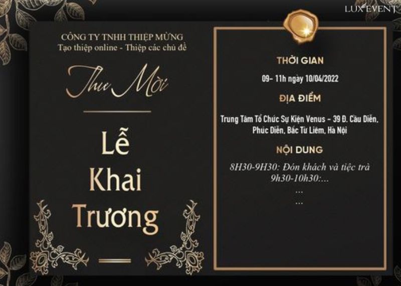 Mẫu thiệp mời tri ân khách hàng số 5