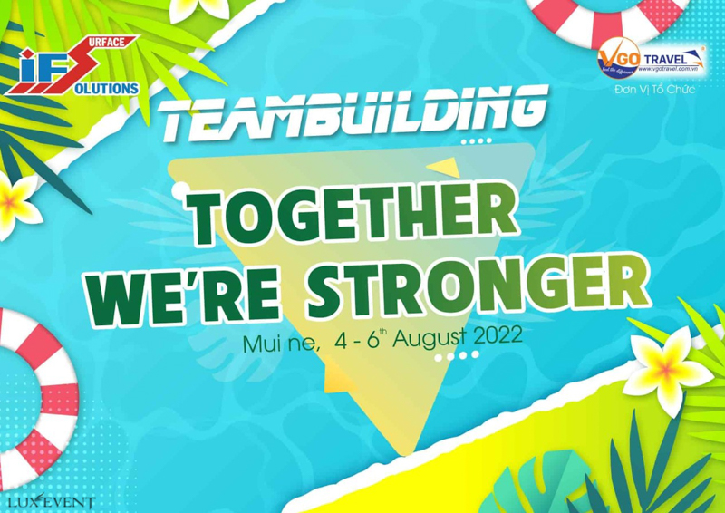 Mẫu banner team building - Together we're stronger
