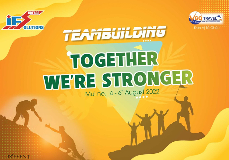 Mẫu banner team building - Together we're stronger