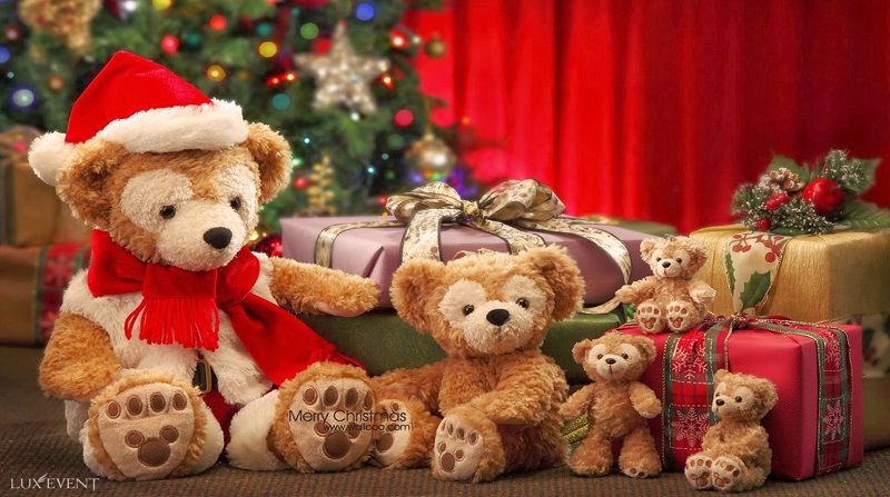 Gấu bông quà tặng Giáng Sinh 