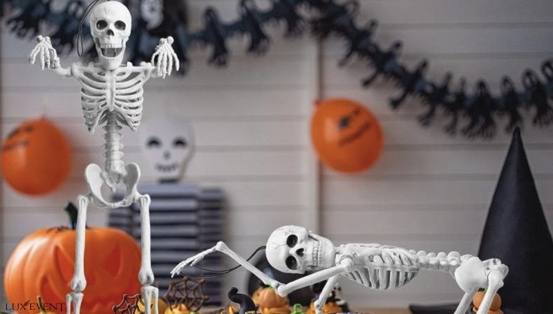 Trang trí halloween bằng giấy - Bộ xương bằng giấy