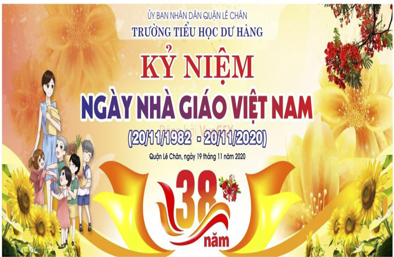 Băng rôn chào mừng ngày Nhà Giáo Việt Nam