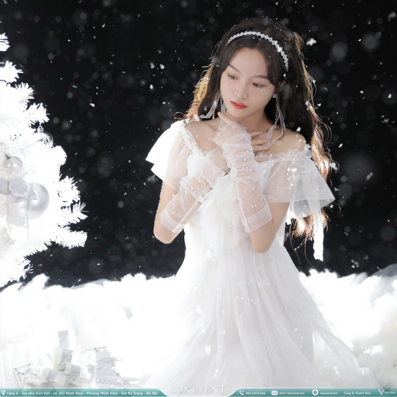 Concept chụp ảnh giáng sinh công chúa tuyết