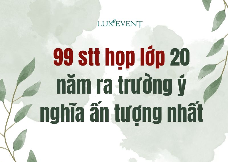 stt họp lớp 20 năm ra trường